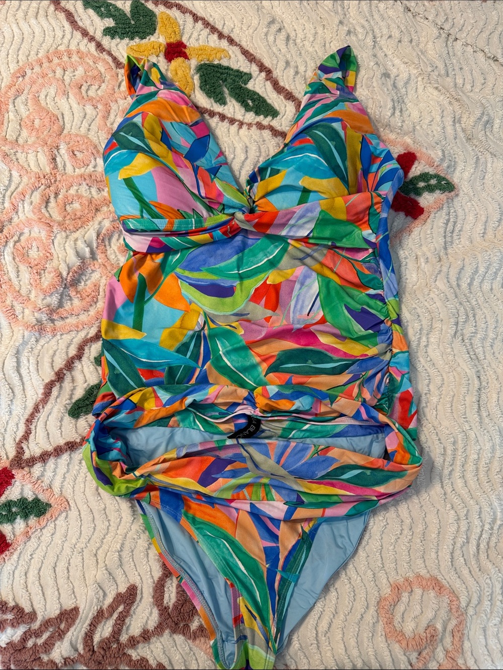 La Blanca Womens Multicolor Tropical Tankini Swimsuit Set top 14, bottoms 12.